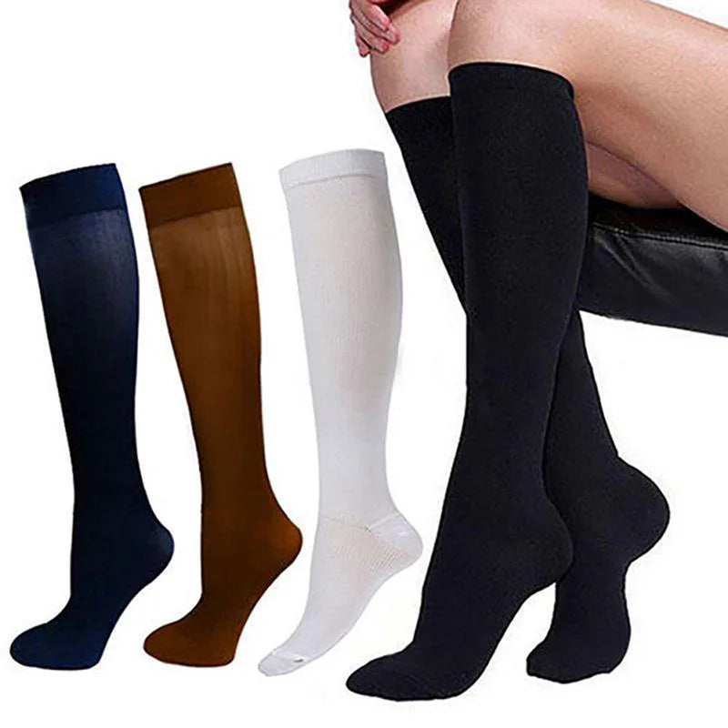 Antifatigue Unisex Compression Socks Flight Travel Anti-Fatigue Knee High Stockings anti Fatigue Magic Sock High Compression