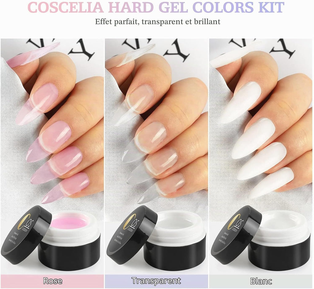 20Pcs Kit Uv Ongle Complet Kit Vernis Gel Semi Permanent 80W UV/LED Lampe Poly Extension Gel 12W Ponceuse À Ongle Ponçage Accessoires Remover Pad Nail Art Débutants Kit Manucure