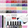 Kit Vernis Semi Permanent 20 Couleurs Vernis Semi Permanent Avec Lampe UV Base Et Top Coat Kit Semi Permanent Complet Outils De Manucure Cadeaux Pour Femmes