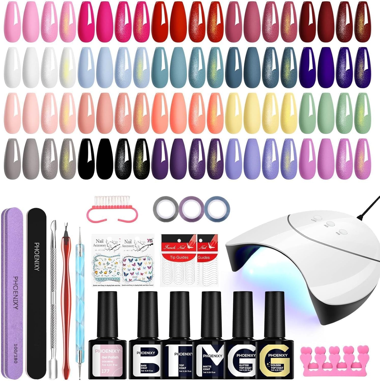 Kit Vernis Semi Permanent 20 Couleurs Vernis Semi Permanent Avec Lampe UV Base Et Top Coat Kit Semi Permanent Complet Outils De Manucure Cadeaux Pour Femmes