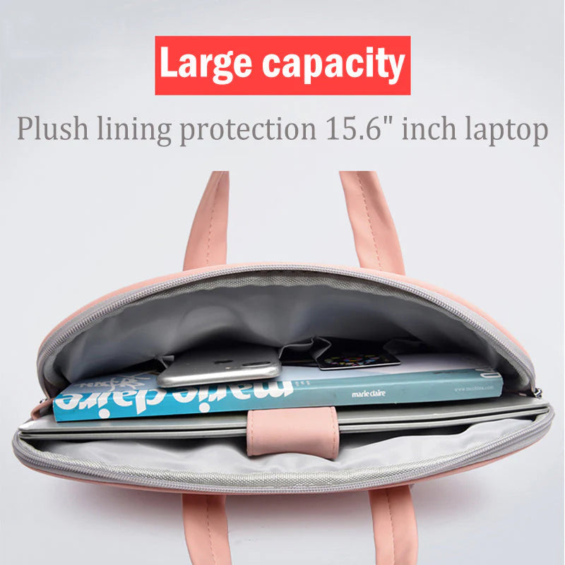 PU Leather Women Laptop Bag Notebook Carrying Case Briefcase for Macbook Air 13.3 14 15.6 Inch Men Handbags Shoulder Mouse Bag
