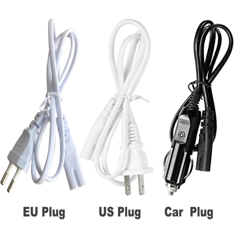 EU US Plug Car Truck Cable Wire 12V 24V 110V 220V Power Cord Adapter for Electric Lunch Box Food Warmer Container Cable Replace