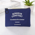 Unisex Canvas Coin Bag Purse Women Stripe Coin Money Card Holder Wallet Case Zipper Key Storage Pouch for Kid Girl Gift