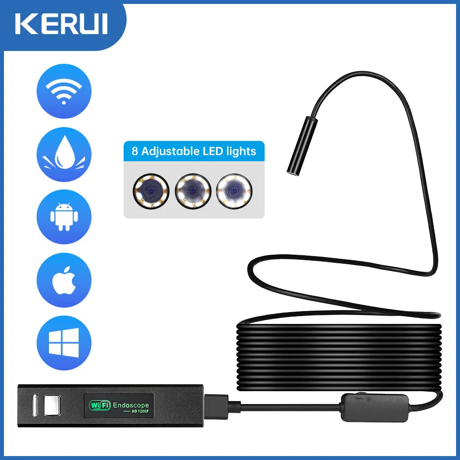 Mini Endoscope Camera Wifi Micro USB Connector Camera for IOS Android PC Soft Inspection Camera Borescope IP68 Waterproof