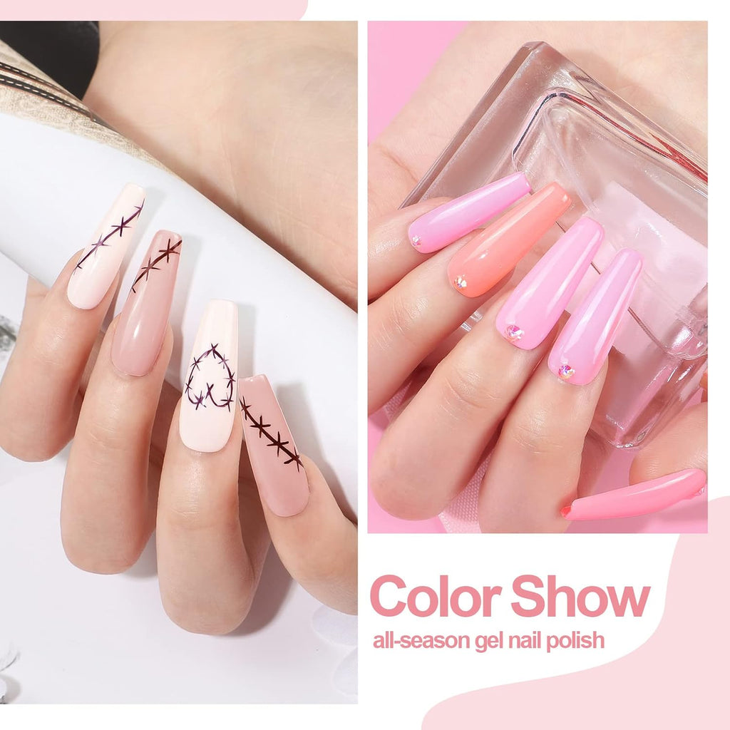 20Pcs Kit Uv Ongle Complet Kit Vernis Gel Semi Permanent 80W UV/LED Lampe Poly Extension Gel 12W Ponceuse À Ongle Ponçage Accessoires Remover Pad Nail Art Débutants Kit Manucure
