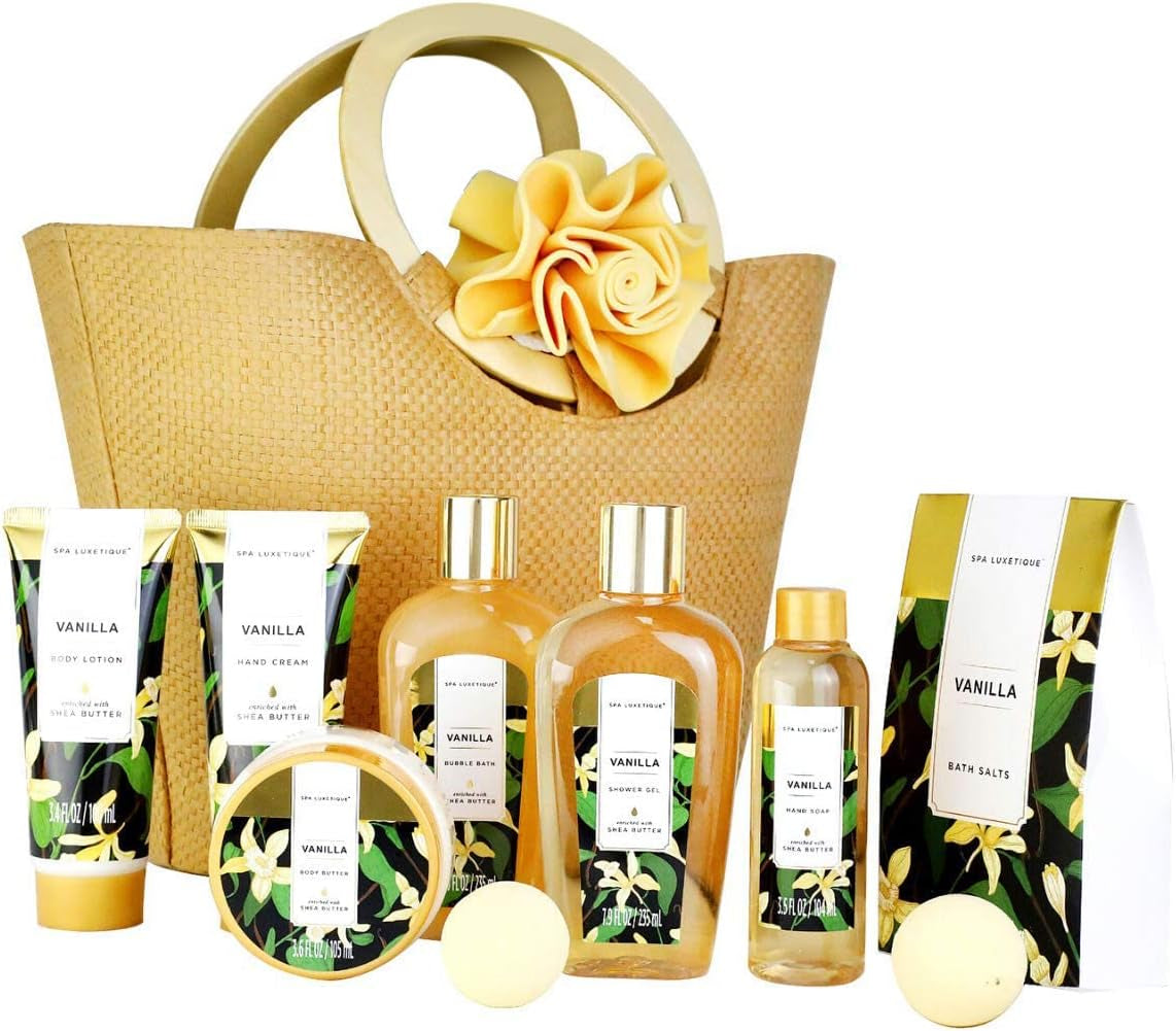 Coffret Soin Femme - 10Pcs Parfum De Vanille Coffret Beauté Bain Pour Femmes Avec Lotion Corporelle, Bain Moussant, Cadeau Saint Valentin, Idee Cadeaux Anniversaire Femme Maman