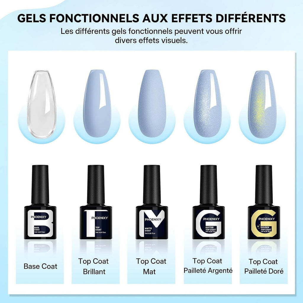 Kit Vernis Semi Permanent 20 Couleurs Vernis Semi Permanent Avec Lampe UV Base Et Top Coat Kit Semi Permanent Complet Outils De Manucure Cadeaux Pour Femmes