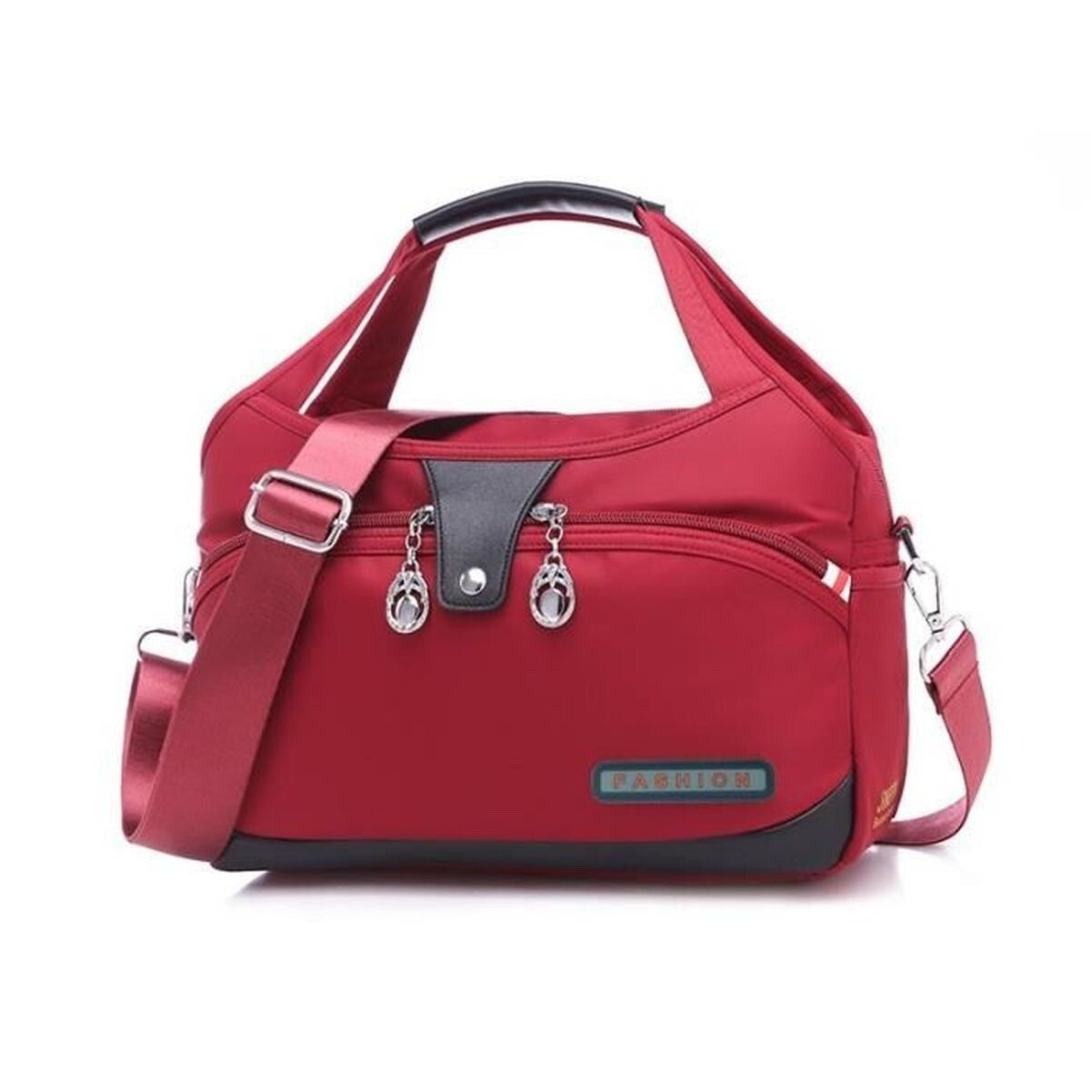 Sac À Main Femme Bandoulière Oxford Imperméable Sacoche Multifonction Rouge