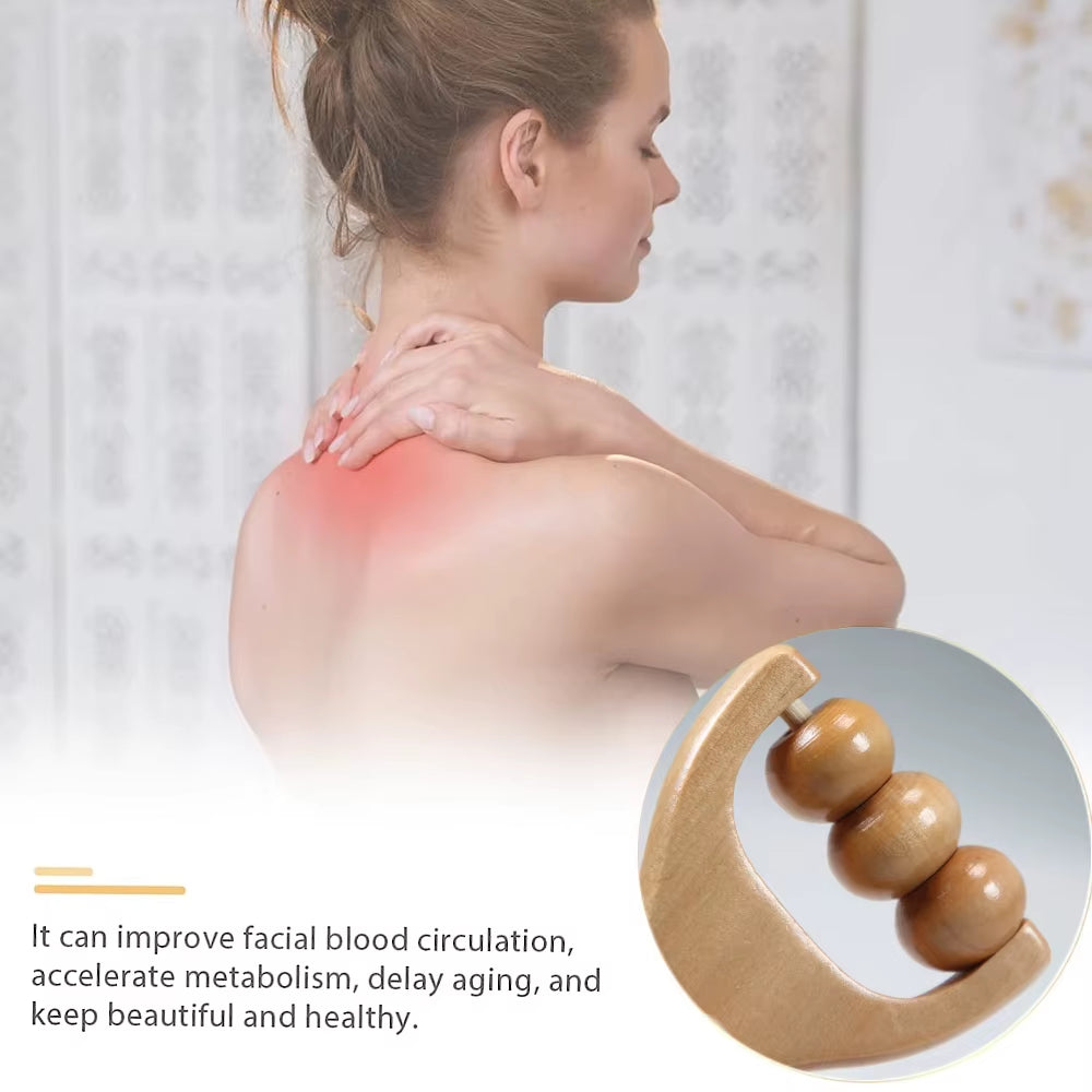 1Pcs Wooden Massage Roller,Instantly Self Massage Waist Thigh, Leg, Hands Full Body Roller Tool Massager DIY Maderotherapy