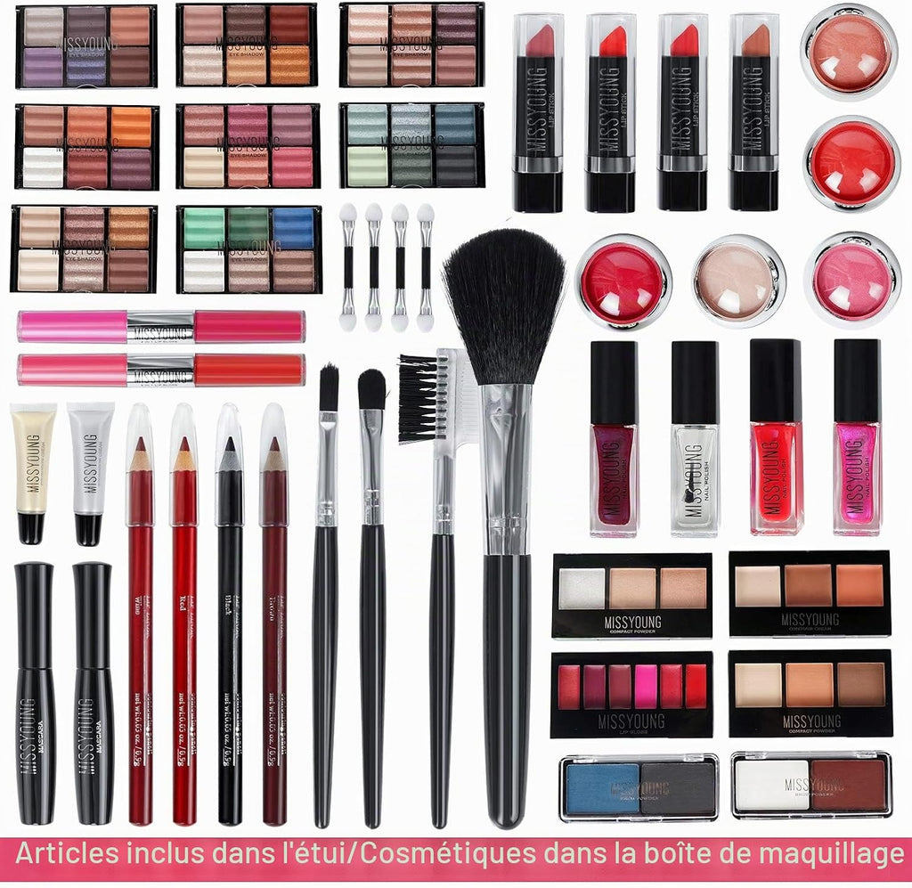Kit De Maquillage Complet, Polyvalent Ensemble-Cadeau De Cosmétique Avec Fard À Paupières Palette Correcteur Fard À Joues Rouge À Lèvre Pour Femme, Tout-En-Un Mallette De Maquillage Beauté Set#2
